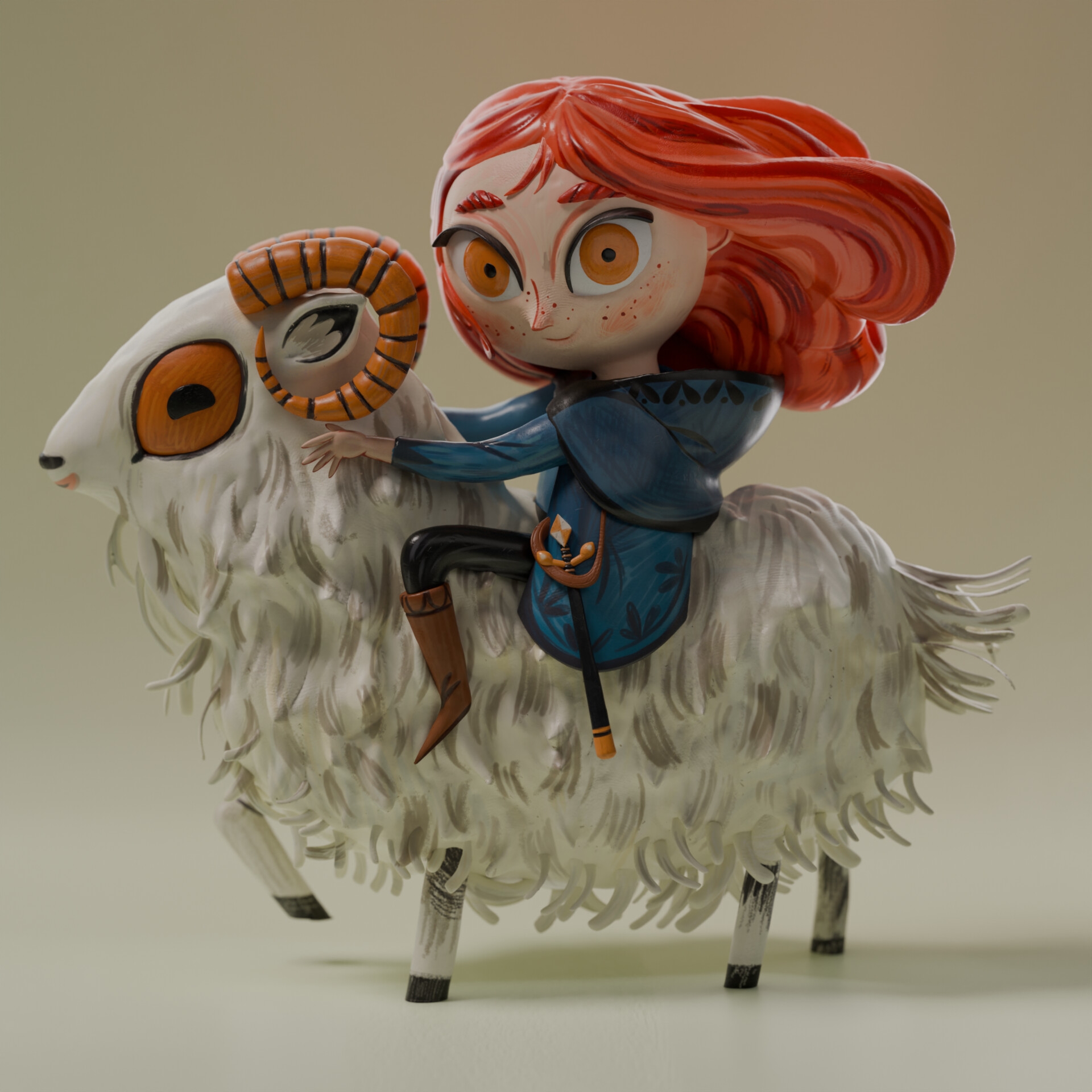 Goat Riding Warrior